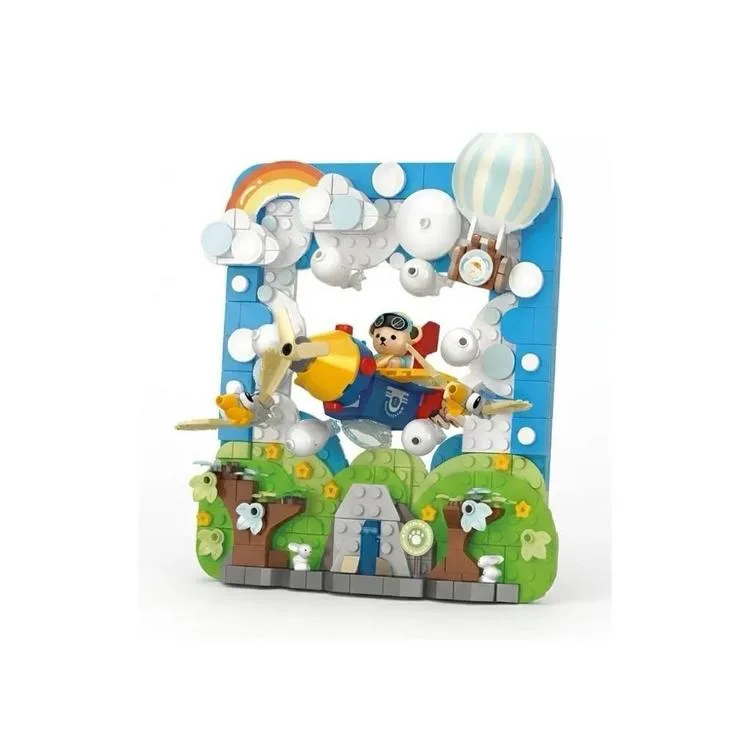 VAGONLIFE PANLOS 881504 UÇAK KAPTANI TEDDY 425 PARÇA BLOCK OYUNCAK