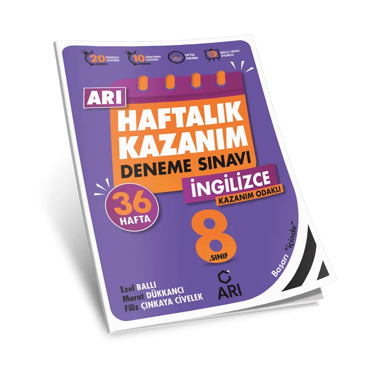 ARI 8. SINIF İNGİLİZCE HAFTALIK KAZANIM DENEMELERİ