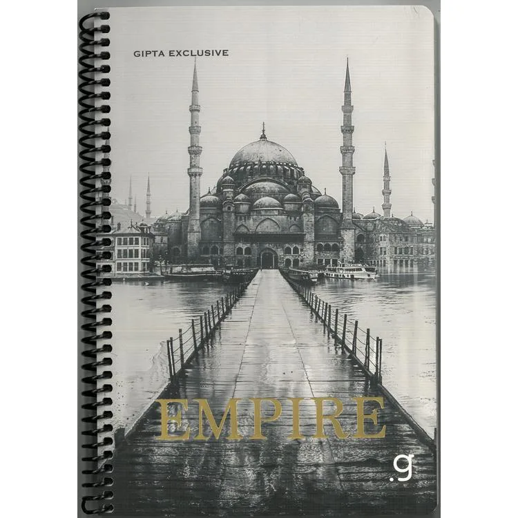 GIPTA EMPIRE SPİRALLİ LX KARTON KAPAK 17x24 80 YP. KARELİ DEFTER 8446 - TEKLİ