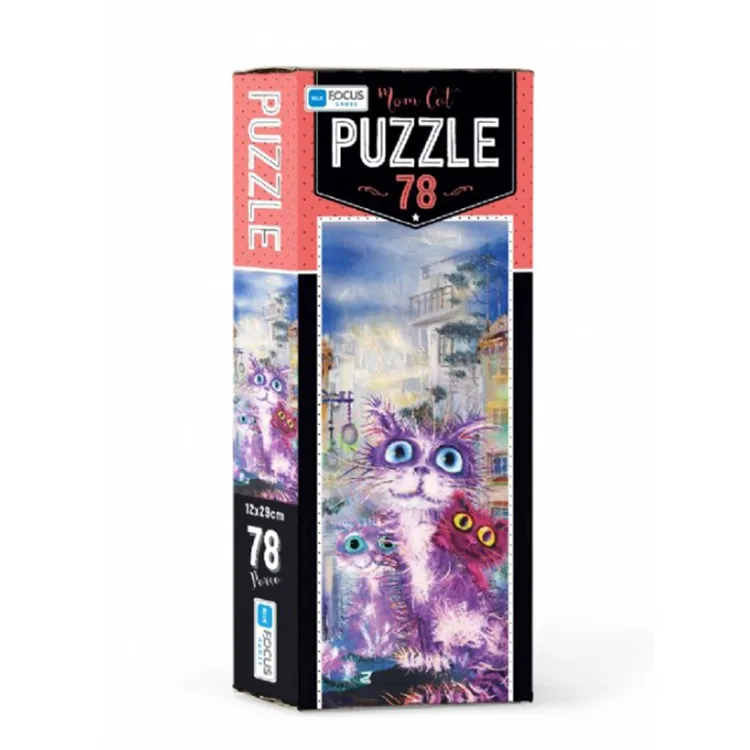 BLUE FOCUS BF053 MOM CATS PUZZLE YAPBOZ 12x29cm 78 PARÇA