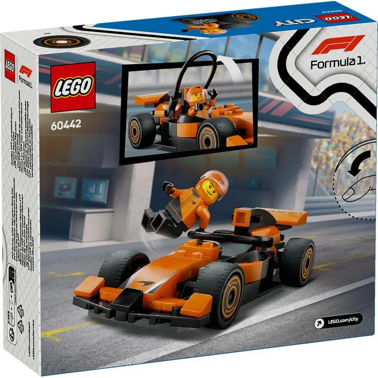 LEGO CITY 60442 F1 DRIVER WITH MCLAREN RACE CAR 86 PARÇA 6+