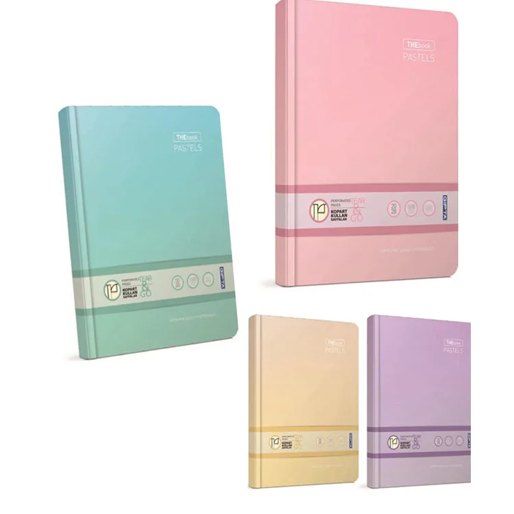 GIPTA THEBOOK PASTELS İPLİK DİKİŞLİ SERT KAPAK DEFTER 20X28 160YP. ÇİZGİSİZ