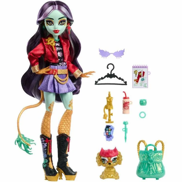 MATTEL HYV58 MONSTER HIGH ACAYİP HAVALI ARKADAŞLAR JINAFIRE LONG 30 CM KOLEKSİYON BEBEĞİ 3+