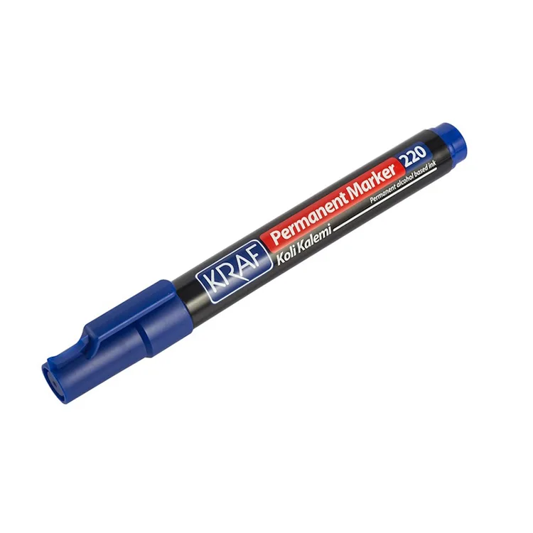 KRAF 220 PERMANENT MARKER YUVARLAK UÇ - MAVİ