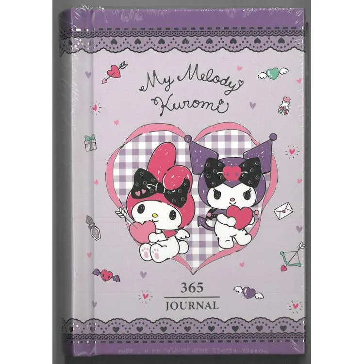VICTORIA'S JOURNALS 525-1987 MY MELODY & KUROMİ A7 80 GR. SERT KAPAK 365 GÜN GÜNLÜK/AJANDA ÇİZGİLİ DEFTER