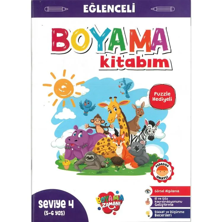 EĞLENCELİ BOYAMA KİTABIM SEVİYE 4 (5-6 YAŞ)