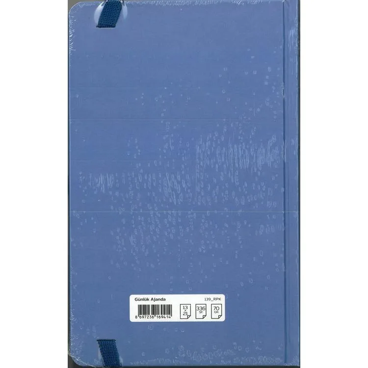 GIPTA139-RPK PRIMA 13X21 SERT KAPAK LASTİKLİ GÜNLÜK AJANDA