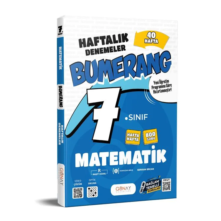 GÜNAY 7. SINIF BUMERANG 40 HAFTALIK MATEMATİK DENEMELERİ