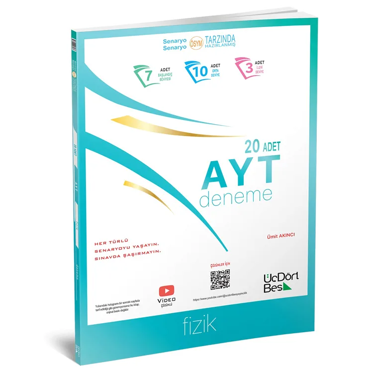 ÜÇDÖRTBEŞ AYT 20'Lİ FİZİK DENEME