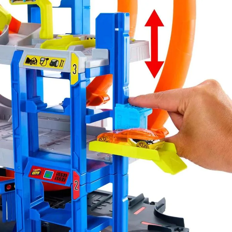 MATTEL JBM74 HOT WHEELS CITY MEGA GARAJ OYUN SETİ 4+