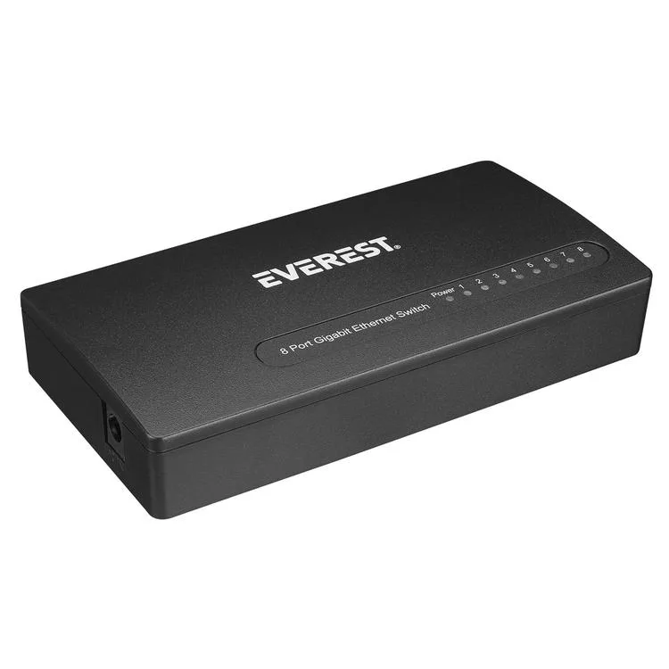 EVEREST EVERLINK ESW-808 8 PORT 10/100/1000 Mbps GİGABİT MASAÜSTÜ ETHERNET SWITCH HUB