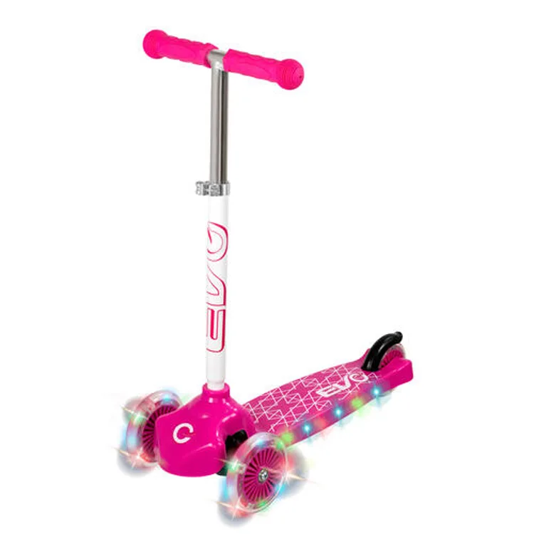 EVO 1437662.V23 IŞIKLI 3 TEKERLEKLİ SCOOTER PEMBE