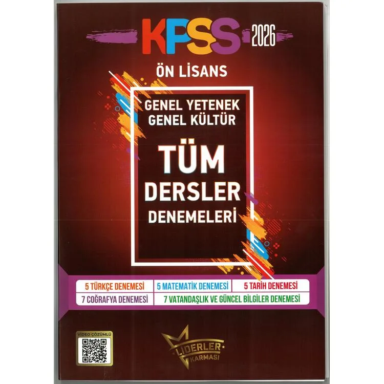 LİDERLER KARMASI 2026 KPSS ÖN LİSANS TÜM DERSLER DENEMELERİ