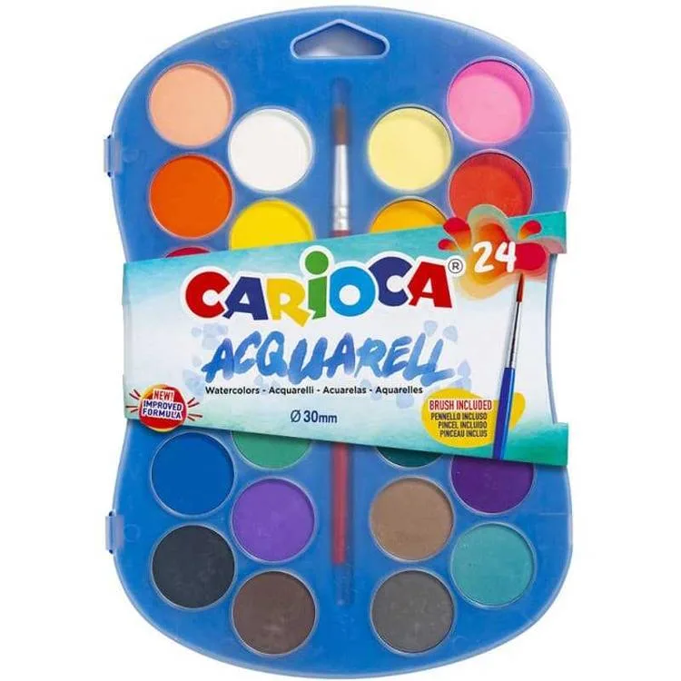 CARIOCA 42405 30MM WATERCOLORS - SULU BOYA 24 RENK