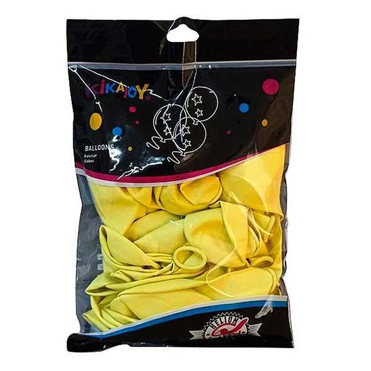 SPOT BALON 2006680-2 BASKISIZ BALON 100'lü 12" İNÇ 30cm TEK PAKET SARI RENK 8+