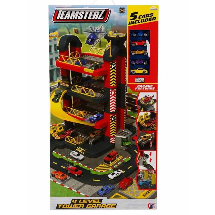 SUNMAN 16476 TEAMSTERZ 4 KATLI 5 ARAÇLI GARAJ SETİ 60 CM