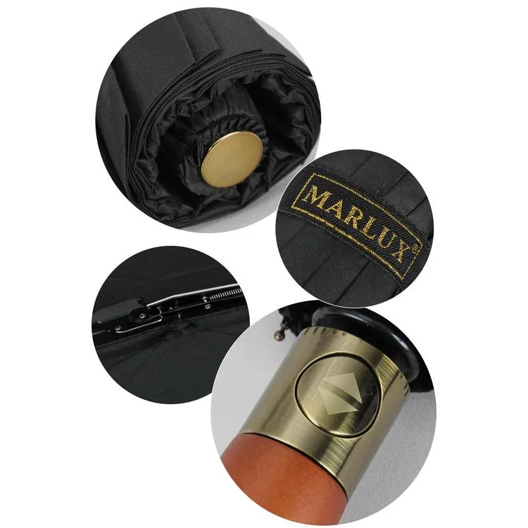 MARLUX MPR-1007M 16 TELLİ RÜZGAR KORUMALI TAM OTOMATİK ŞEMSİYE SİYAH