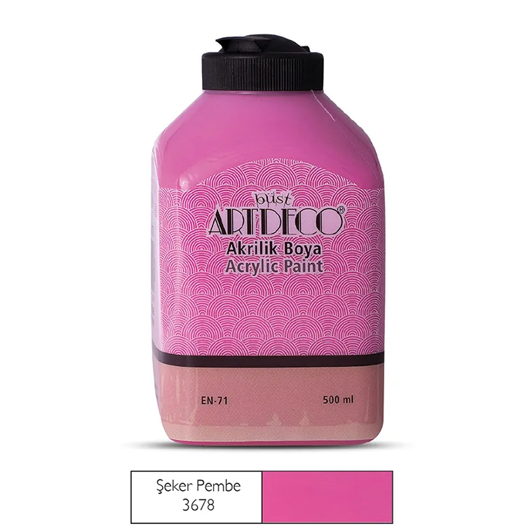 ARTDECO 070L-3678 AKRİLİK BOYA 500 ML. ŞEKER PEMBE