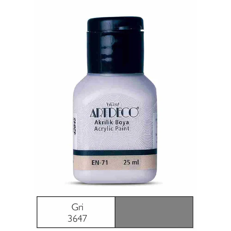 ARTDECO AKRİLİK BOYA 25 ML. GRİ 070A-3647