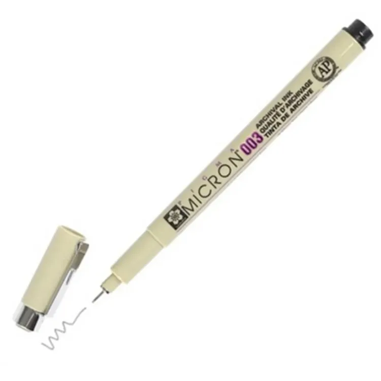 SAKURA PIGMA MICRON 003 TEKNİK ÇİZİM KALEMİ 0,15MM SİYAH