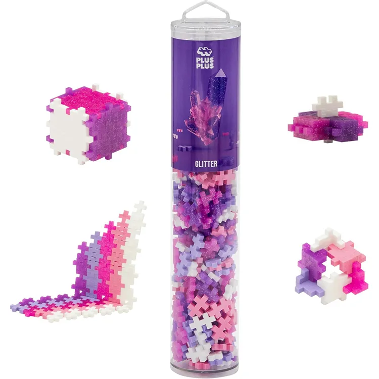 PLUS-PLUS 4243 GLITTER MİNİ MİX BLOK PUZZLE YAPI SETİ 240 PARÇA TÜP