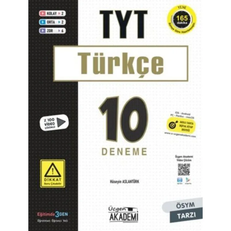 ÜÇGEN AKADEMİ TYT TÜRKÇE 10'LU DENEME SINAVI