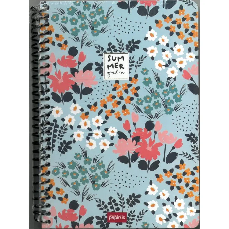 PAPİRÜS SUMMER PP. KAPAK SPİRALLİ A4 80YP. KARELİ DEFTER