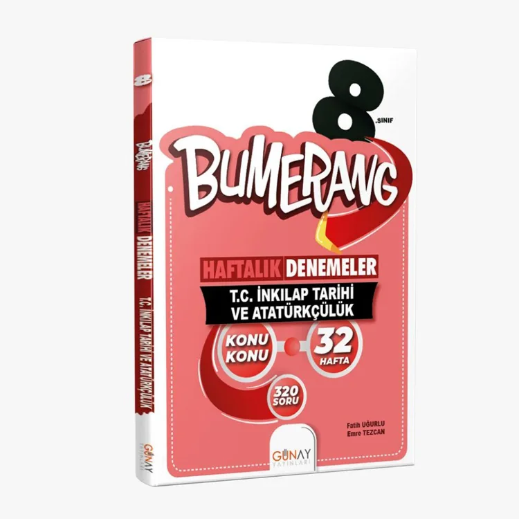 GÜNAY 8. SINIF BUMERANG T.C. İNKILAP TARİHİ VE ATATÜRKÇÜLÜK 32 HAFTALIK DENEMELER