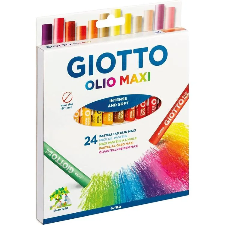 GIOTTO OLIO MAXI YAĞLI PASTEL BOYA 24 LÜ 293800