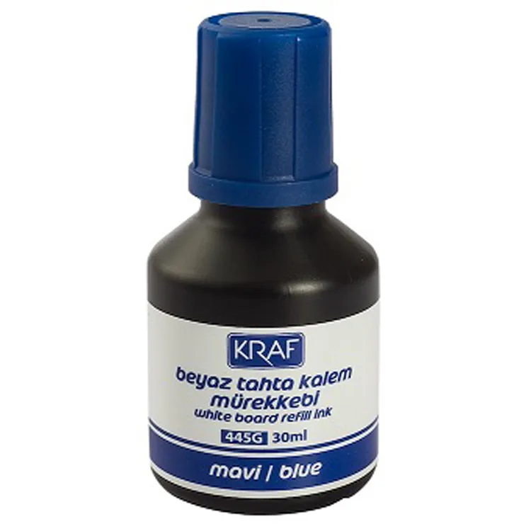 KRAF 445G BEYAZ TAHTA KALEM MÜREKKEBİ MAVİ 30ML.