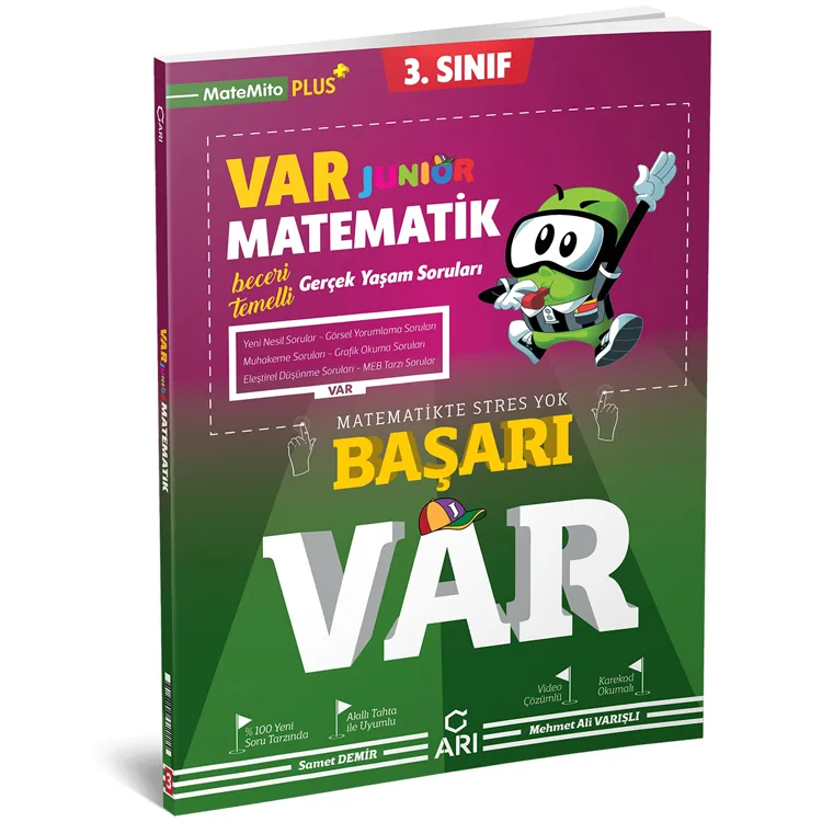 ARI JUNİOR 3. SINIF MATEMİTO PLUS+ BAŞARI VAR MATEMATİK SORU BANKASI
