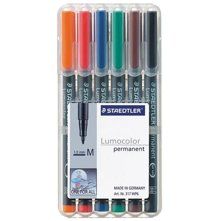 STAEDTLER 317 WP6 LUMOCOLOR PERMANENT MARKER KALEM M 1.0mm 6'LI