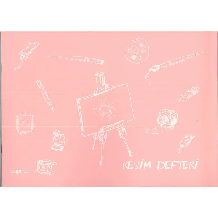 PAPİRÜS PP. KAPAK TEL DİKİŞLİ 24X34cm 30 YP. RESİM DEFTERİ - TEKLİ