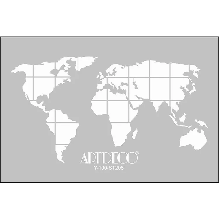 ARTDECO STENCİL A4 DÜNYA HARİTASI 208
