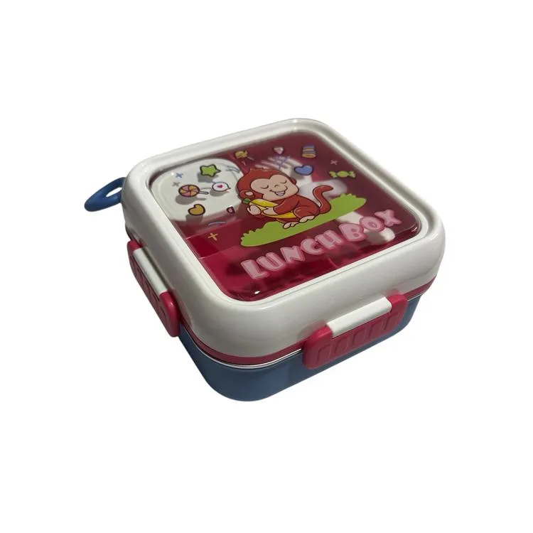 VAGONLİFE PASLANMAZ ÇELİK YEMEK KABI 2 KATLI BÖLMELİ 600 ML - LUNCH BOX VGN6141 - MAVİ