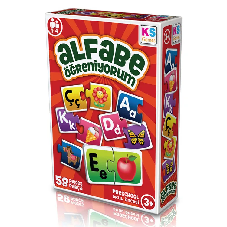 KS GAMES AG.257 ALFABE ÖĞRENİYORUM EŞLEŞTİRME OYUNU 58 PARÇA 3+