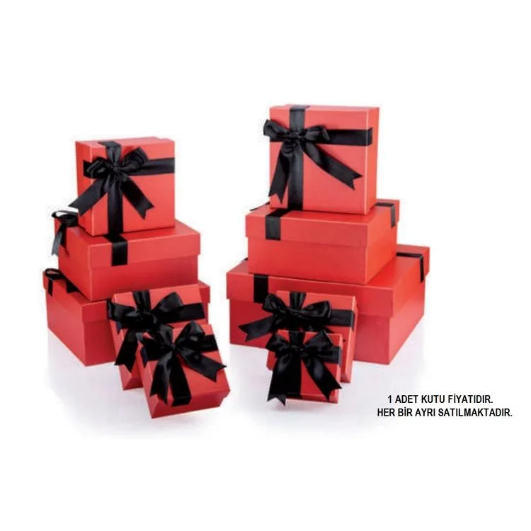 GIPTA MY RED KARE HEDİYE KUTUSU BX76240 E 160x160x90 mm