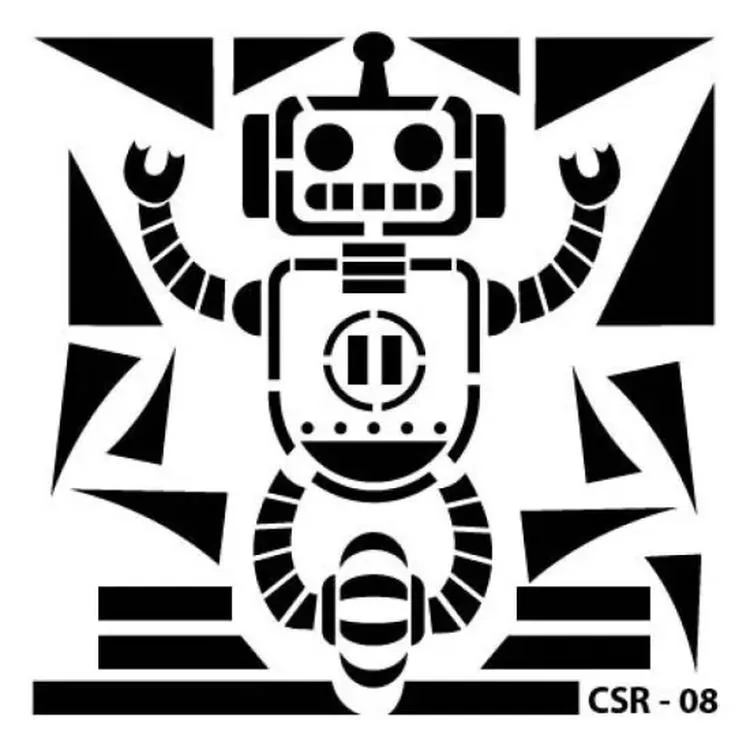 CADENCE CSR-08 STENCİL ŞABLON 25x25 - SEVİMLİ ROBOT
