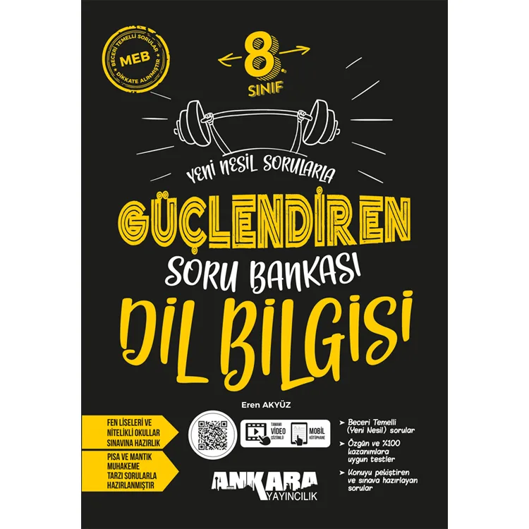 ANKARA YAYINLARI 8. SINIF LGS GÜÇLENDİREN DİL BİLGİSİ SORU BANKASI