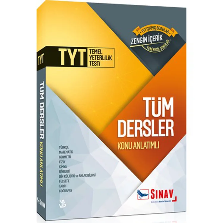 SINAV TYT TÜM DERSLER KONU ANLATIMLI TEK KİTAP