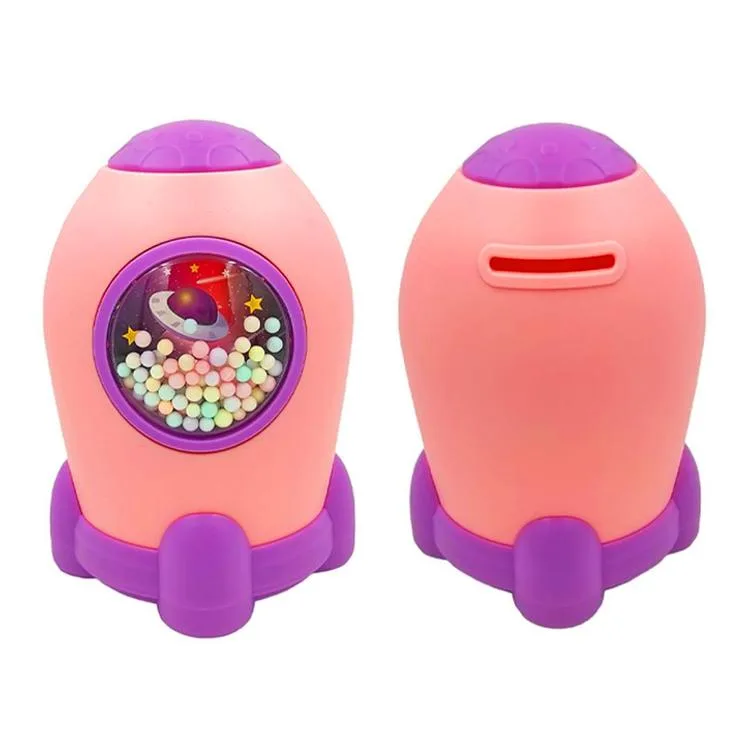 XIAOLINGJING S-271 PLASTİK UZAY MEKİĞİ ŞİFRELİ KUMBARA 15 CM