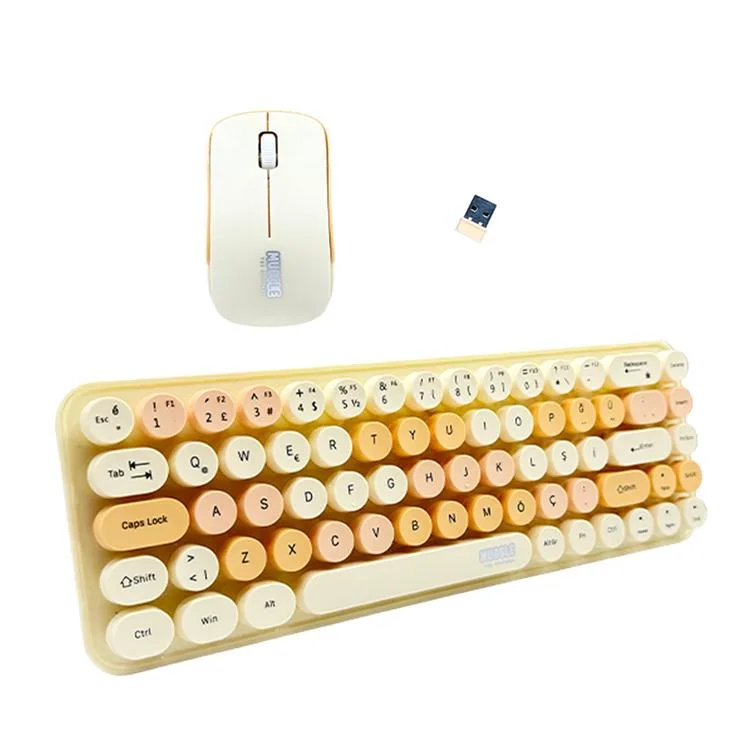MUGGLE MU-1763 KABLOSUZ KLAVYE MOUSE SETİ - SARI