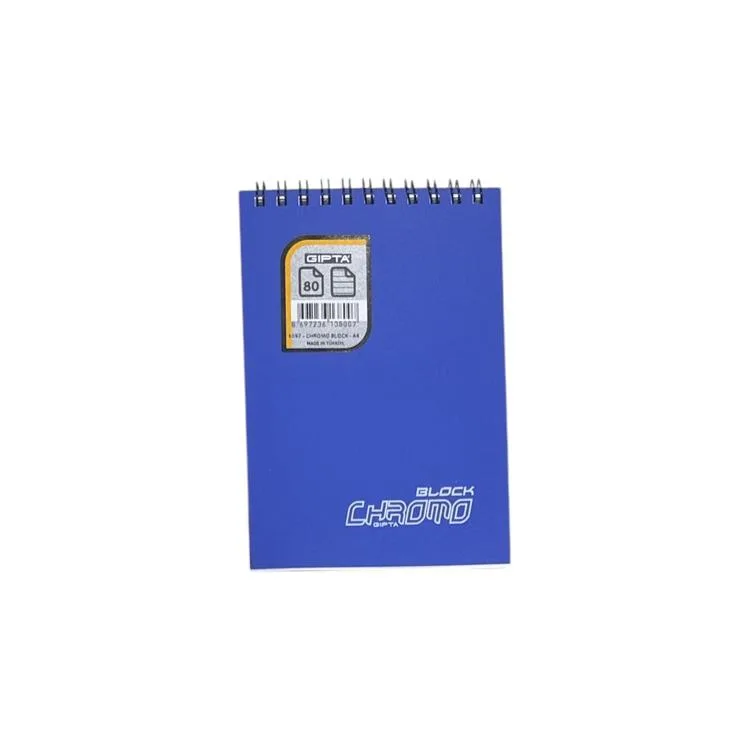 GIPTA CHROMO BLOCK SPİRALLİ PP. KAPAK A6 80YP. BLOKNOT ÇİZGİLİ NOT DEFTER 6097 - TEKLİ