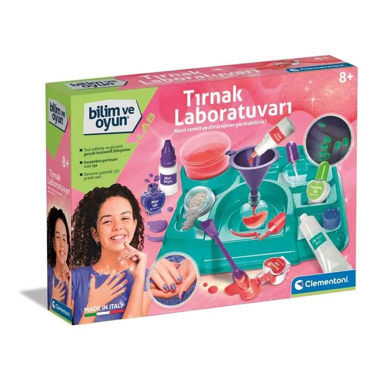 CLEMENTONI 64741 BİLİM VE OYUN - TIRNAK LABORATUVARI 8+