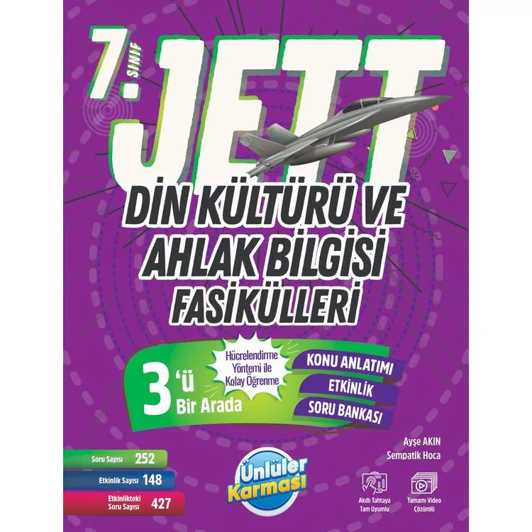 ÜNLÜLER KARMASI 7. SINIF JETT DİN KÜLTÜRÜ VE AHLAK BİLGİSİ FASİKÜLLERİ - 2025 MÜFREDAT