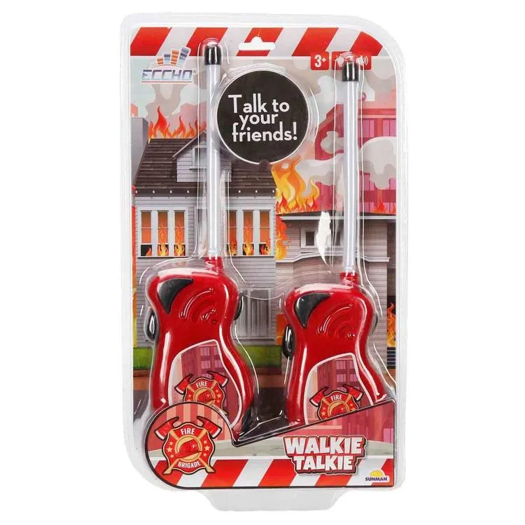 SUNMAN 1002F / 1002P ECCHO WALKIE TALKIE POLİS / İTFAİYE TEMALI SESLİ IŞIKLI TELSİZ 3+