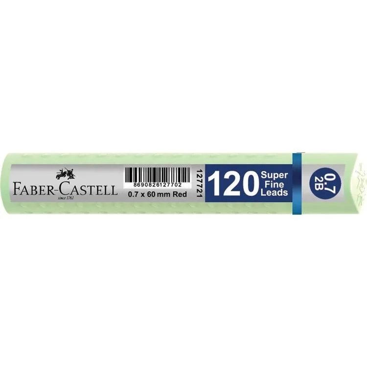 FABER CASTELL 120'Lİ MİN 0.7 2B 60mm UÇ PASTEL YEŞİL TÜP -127737
