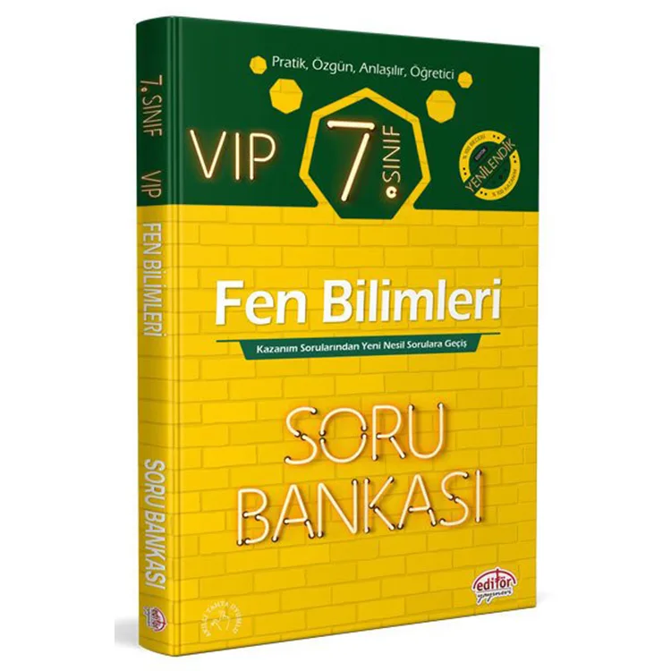 EDİTÖR 7.SINIF VIP FEN BİLİMLERİ SORU BANKASI - 2025 MÜFREDAT