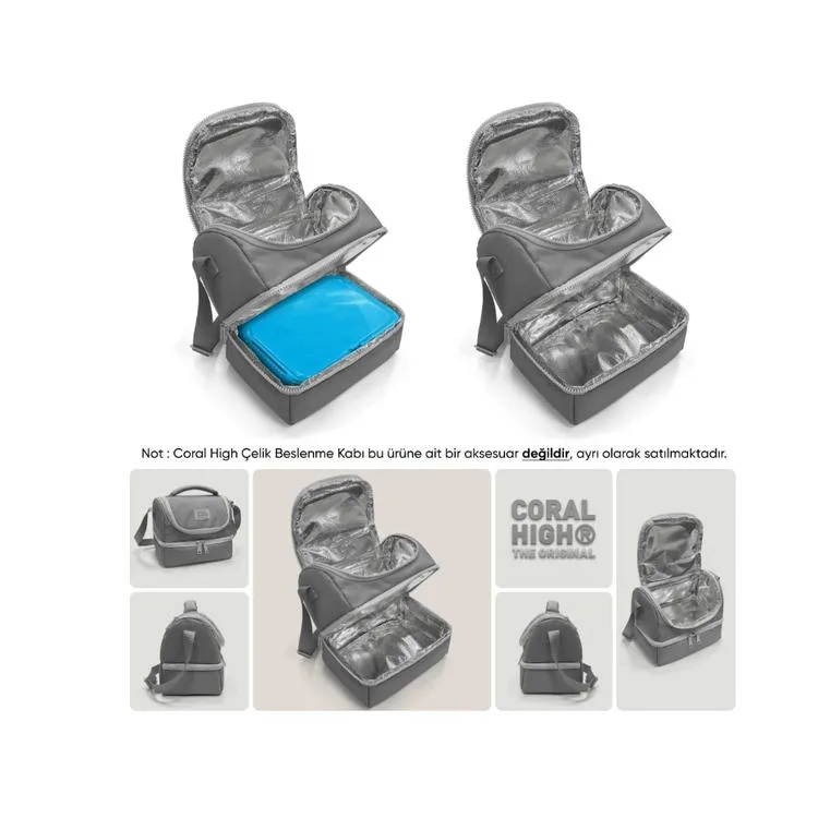 CORAL HIGH 37201 KIDS SARI PEMBE LAVANTA KAMUFLAJ DESENLİ THERMO İKİ KATLI BESLENME ÇANTASI