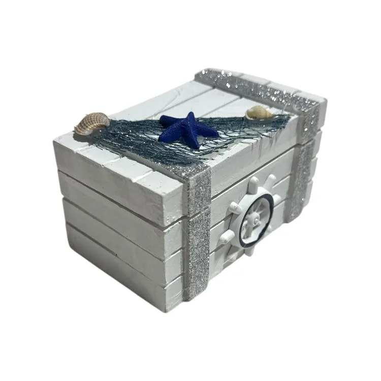 DK GİFTZEN DK-234 MASAÜSTÜ DENİZ TEMALI AHŞAP KUTU 10.3 x 5.3 x 6 cm